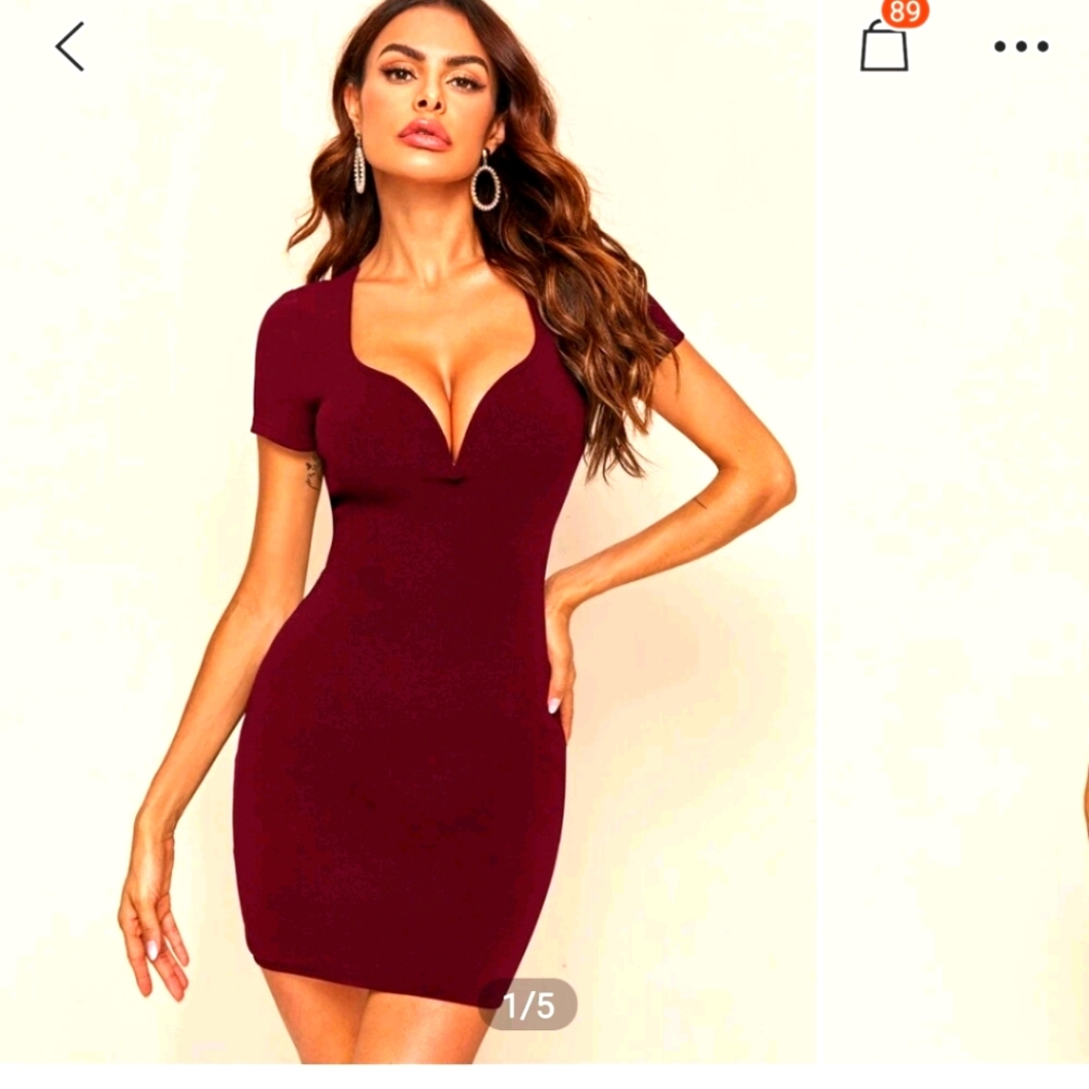 NWOT sexy sweetheart neck bodycon mini dress